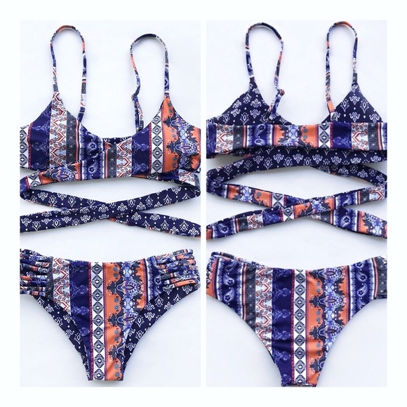 Cupshe Other - ⬇️Cupshe Reversilbe Ode to Joy Criss Cross Bikini